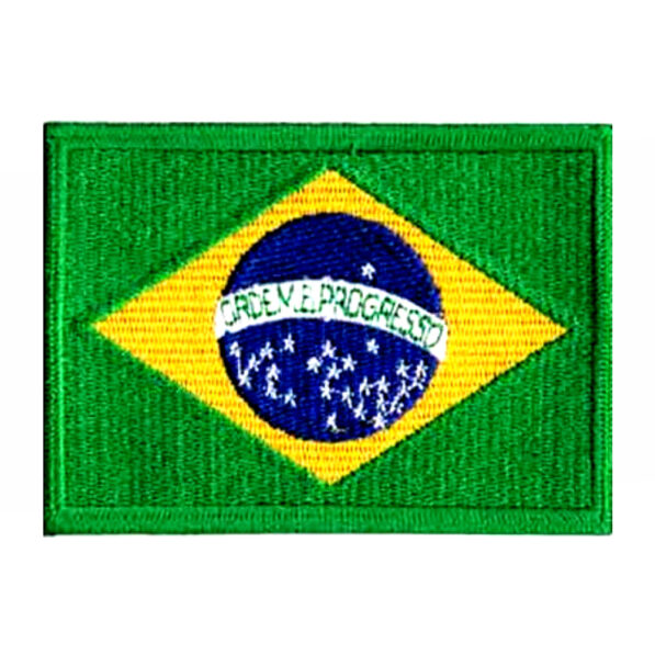 Patch Bordado Bandeira do Brasil Colorido