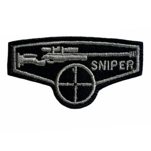 Patch Bordado Tipo Brevê Sniper Preto