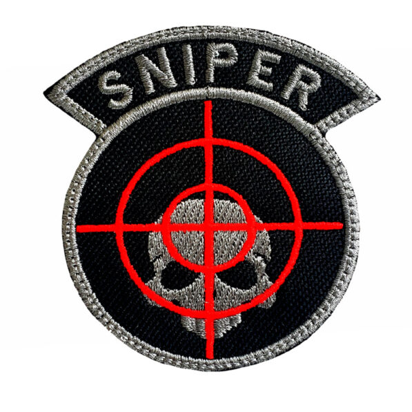 Patch Bordado Sniper Preto