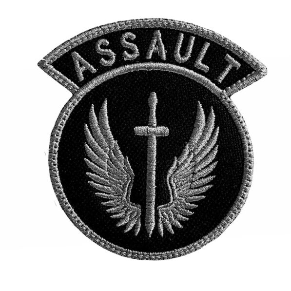 Patch Bordado Assault Preto – SGA Esporte e Militaria