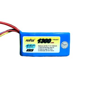 Bateria LiPO 11.1V 1.300 mAh / 15C - Feasso FFB007