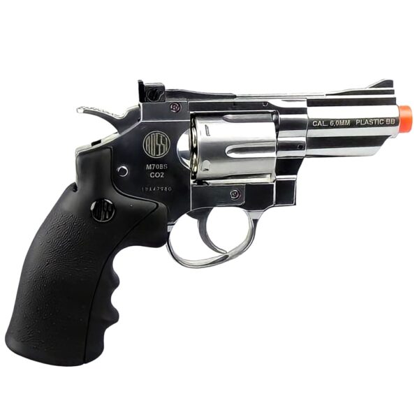 Airsoft Revolver Niquelado Full Metal 708S 2POL CO2 6mm