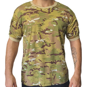 Camisa Tática com Bolsos Multicam