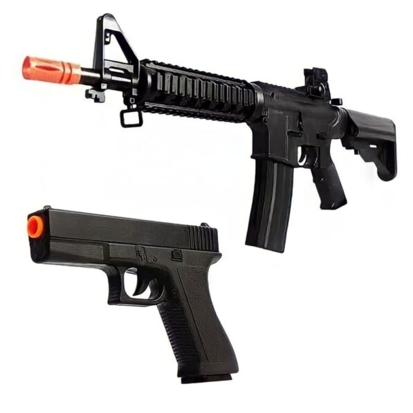 Airsoft Kit VG - Rifle M4A1 e Pistola.V307 Springer