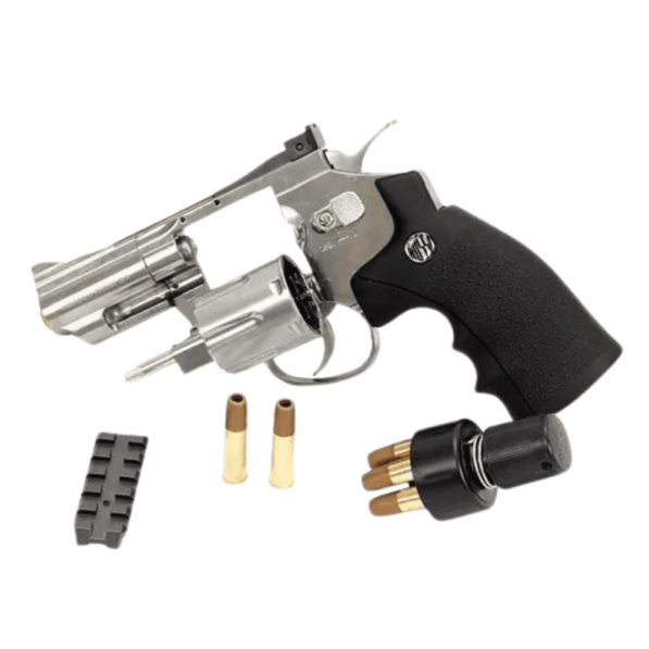 Airgun Revolver Niquelado Full Metal 708S 2POL CO2 4,5mm - Image 2