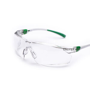 Óculos de Segurança Mod 506UP c/ Lente Transparente e Armação Branco/Verde - UNIVET