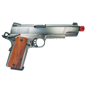 PISTOLA AIRSOFT ROSSI 1911 PRATA MADEIRA GBB 6M