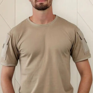 Camisa Tática com Bolsos Creme