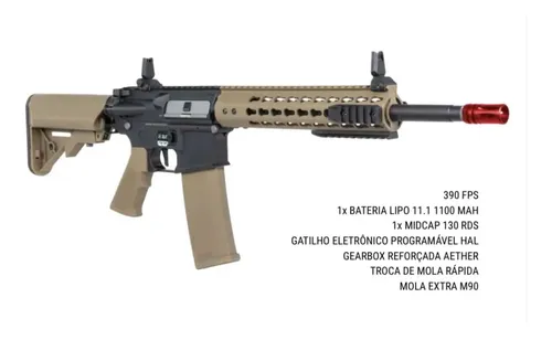 Airsoft Rifle M4 SA-F02 FLEX HAL ETU Gen.2 LEAO – Half-Tan Specna Arms