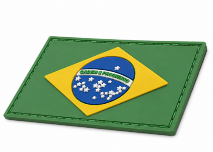 Patch Emborrachado Bandeira do Brasil Colorido