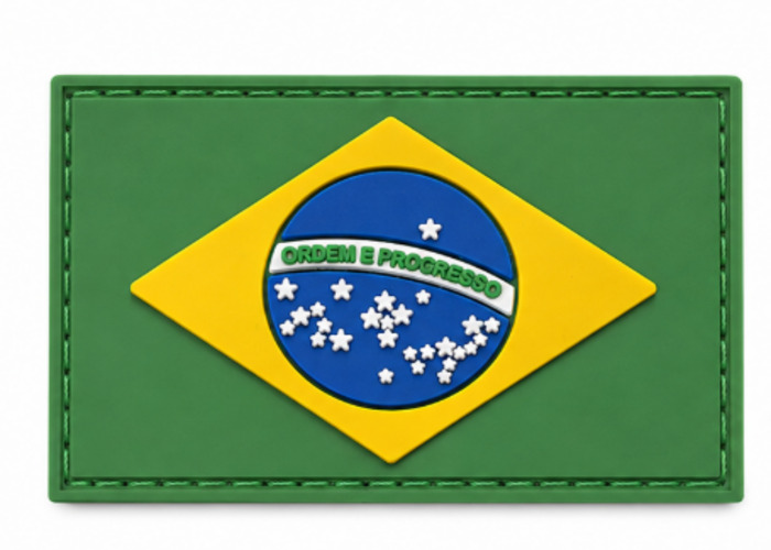Patch Emborrachado Bandeira do Brasil Colorido - Imagem 2